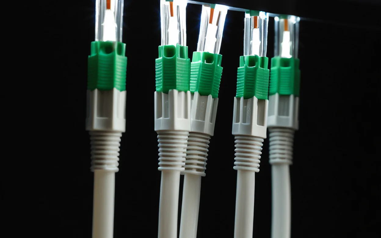 Fiber strands terminating at a distribution panel